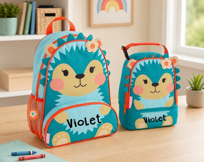 Children's Sidekick Backpack and Lunchpal Set: Embroidery Personalization 
