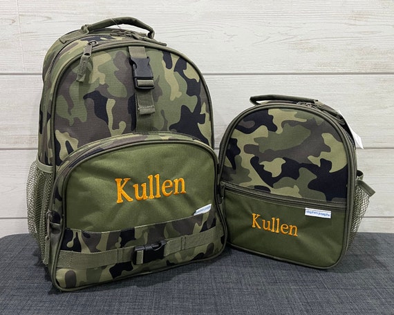 Children's All Over Print Backpack and Lunchbox Set Stephen Joseph with Embroidery Personalization