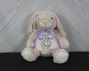 Personalized Stuffed Animal: Embroidered Keepsake Gift