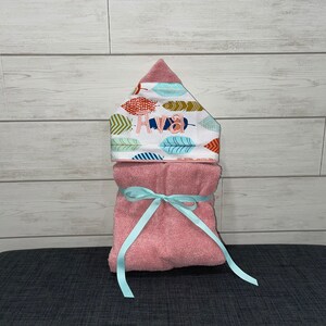 Monogrammed Hooded Baby or Kids Towel. Custom made to order for boy or girl. Perfect baby shower or birthday gift.