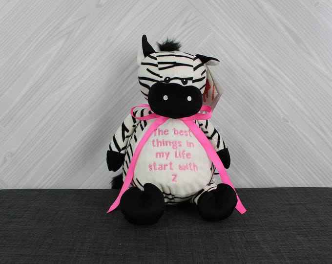 Personalized Stuffed Animal: Embroidered Keepsake Gift