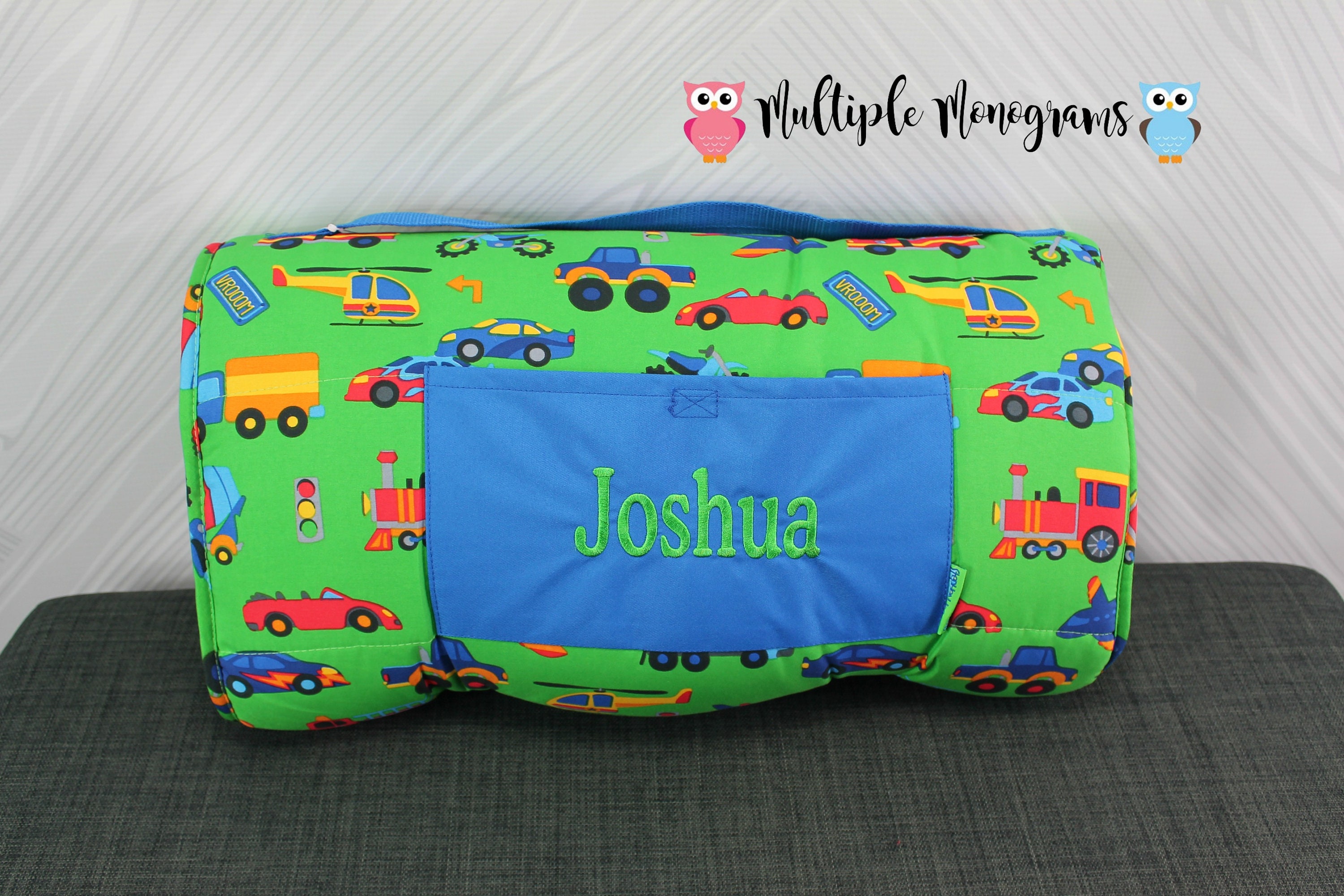 Stephen Joseph Transportation Cars Nap Mat With Pillow And Blanket