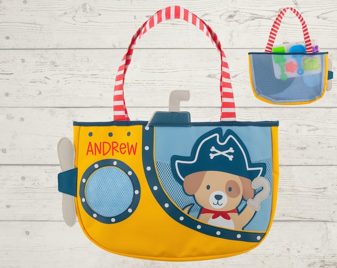 Children's Beach Bag and Sand Toys with Embroidery Personalization