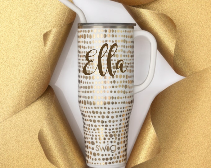 Swig 40oz Mega Mug: Stainless Steel Tumbler with Handle, Lid & Straw