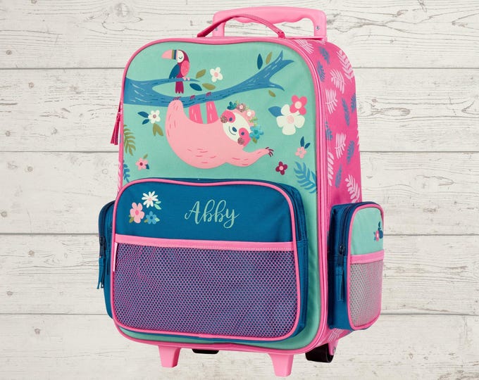 Children's Rolling Luggage: Carry-On Size, Embroidery Personalization