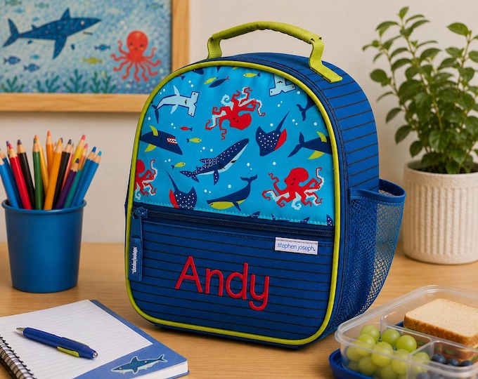 Personalized Childrens Lunchbox with Embroidery Personalization - Lunchbox for Kids