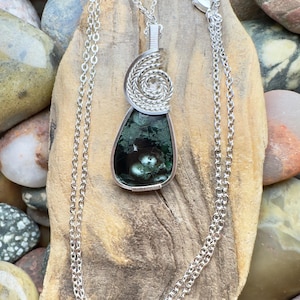Chlorastrolite/Michigan greenstone pendant