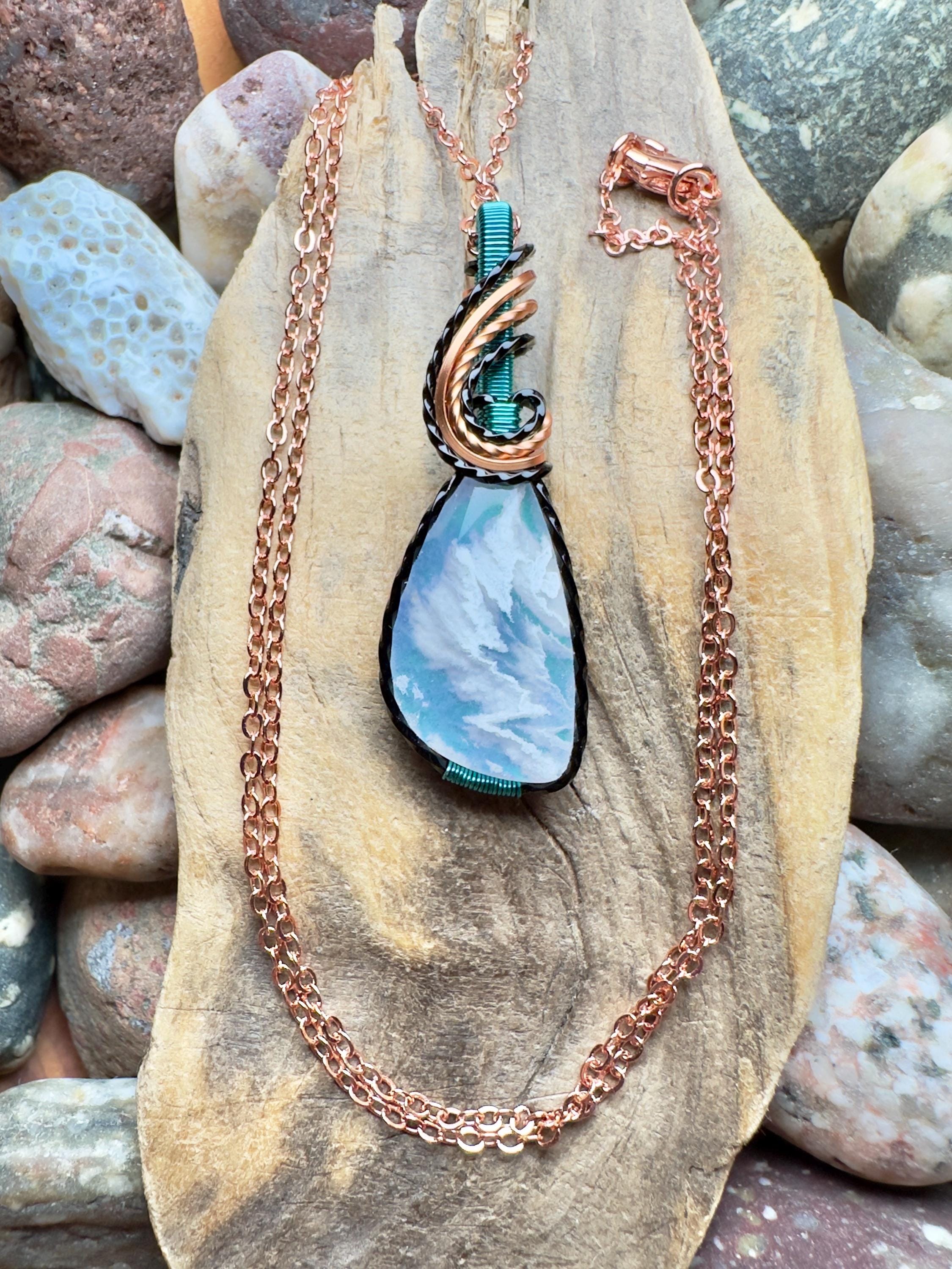 オーロラプルームアゲート ペンダントトップ Plume Agate Aurora - Etsy