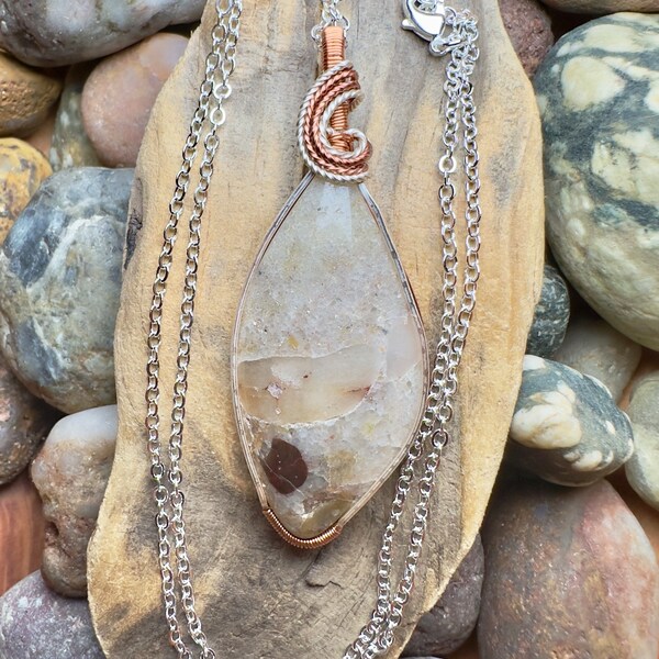 Lake Michigan Pudding stone pendant