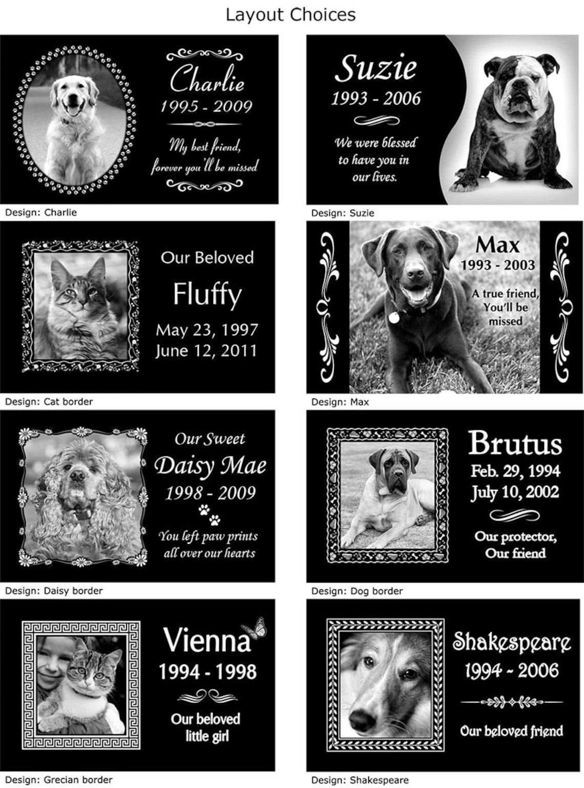 Pet Grave Marker Pet Headstone Pet Gravestone Pet Tombstone Etsy