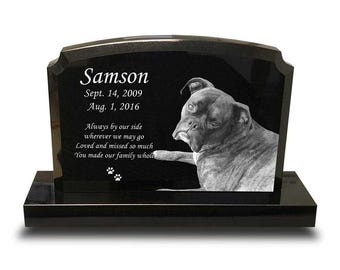 Monumento vertical para mascotas Samson (grande) Marcador de tumba para perros y gatos