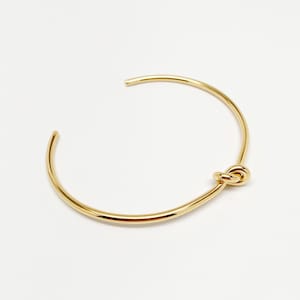 Gold Dainty Bracelet, Tie the Knot Bracelet, Love Knot Bracelet Bangle ...