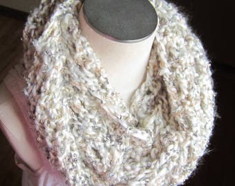 Crochet Cowl*Cowl,Infinity Scarf,Boho,Gold and Silver,Hooded Scarf,Women's Fashion,Teen Scarf,Designer Cowl,Metallic Scarf