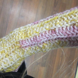 Fingerless Gloves*Texting Gloves,X-tra Long Gloves,Arm Warmers,Yellow and Pink Gloves,Fingerless,Long Gloves,Winter Gloves,Free Shipping
