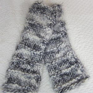Fingerless Gloves*Texting Gloves,Black and White Gloves,Angel Hair Gloves,Fingerless,Gloves,Long Gloves,Winter Gloves,Soft,Free Shipping