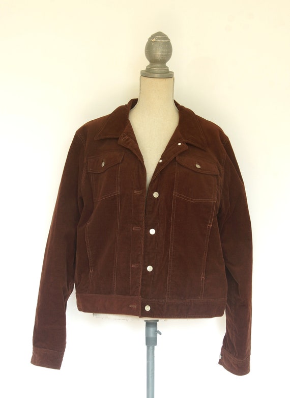 Vintage Lilly Pulitzer Brown Corduroy Jacket, XL … - image 1