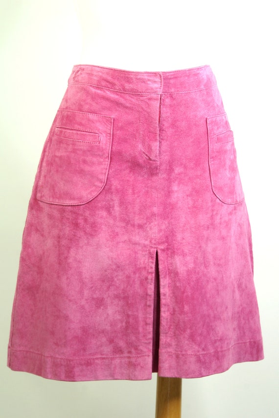 pink suede skirt Gem