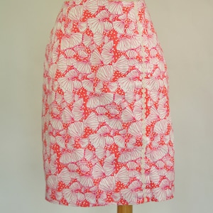 Vintage Lilly Pulitzer Wrap Style Skirt with Pink and White Clam Shells, Size 12 Lilly Pulitzer Skirt