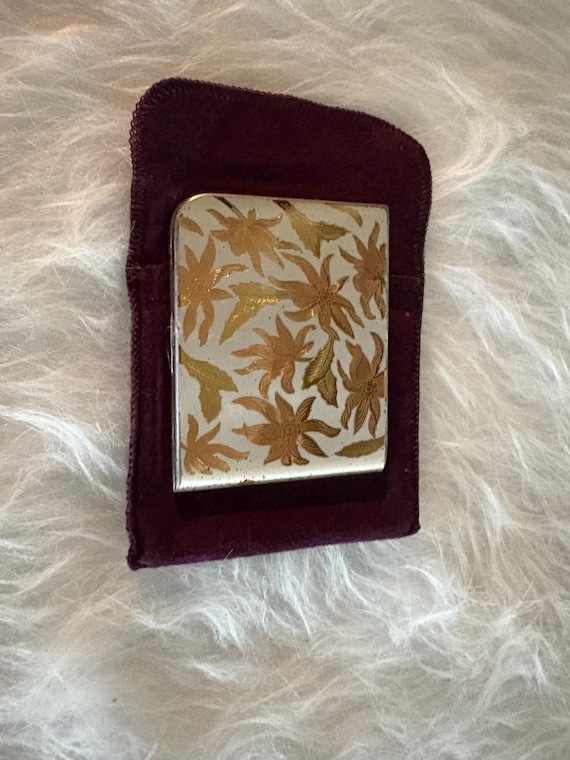 Vintage Elgin American Rectangular Silver Compact… - image 6