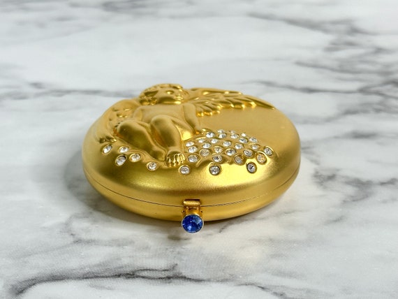 Vintage Estee Lauder Birthstone Angel Compact With Powder