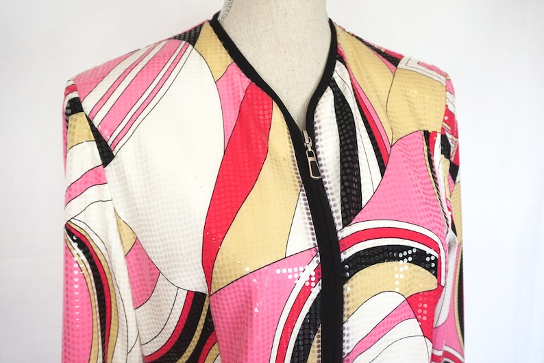 Vintage Joseph Ribkoff Colorful Pink Jacket Size 8 Summer - Etsy