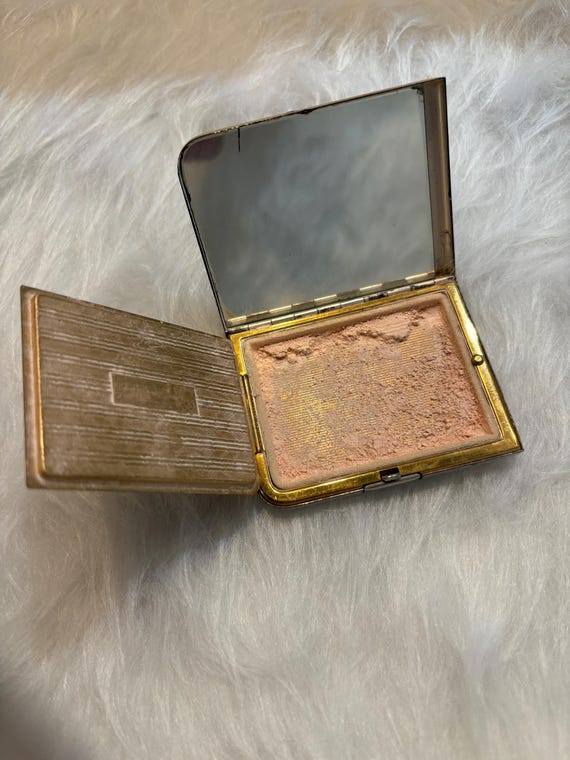 Vintage Elgin American Rectangular Silver Compact… - image 4