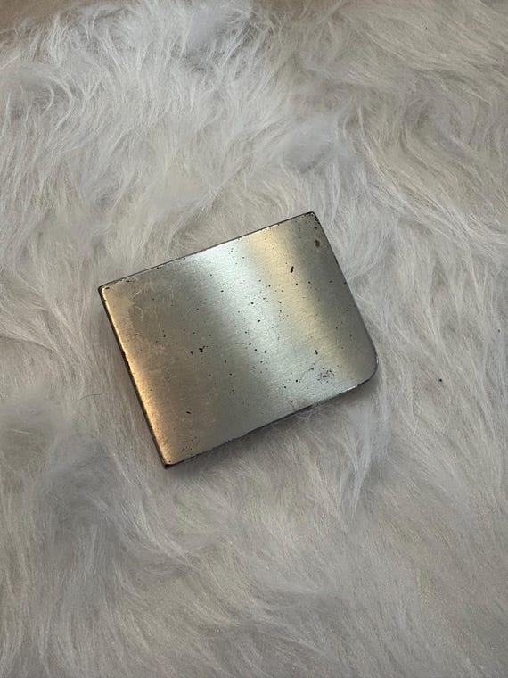 Vintage Elgin American Rectangular Silver Compact… - image 5