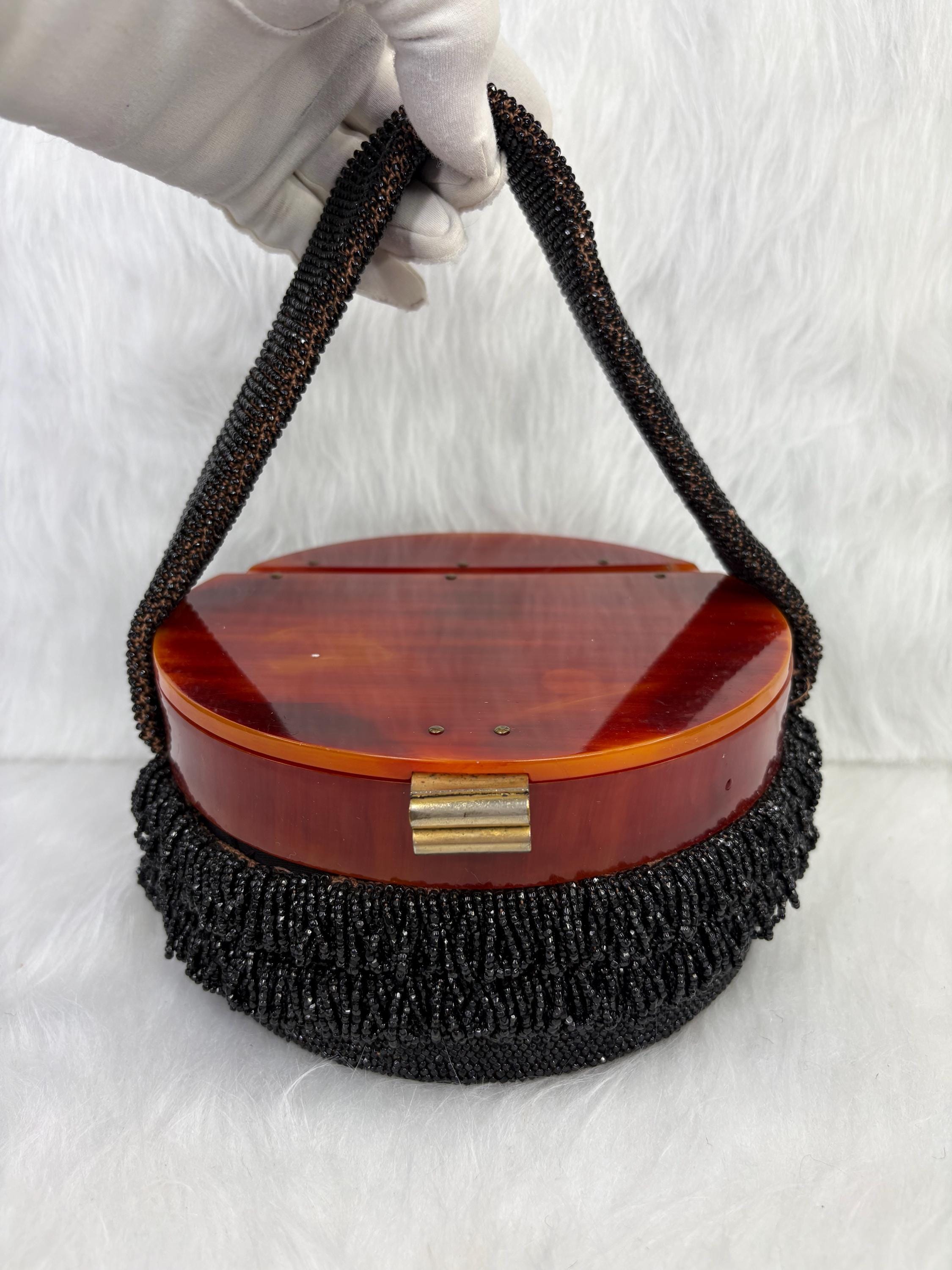 Bakelite Beaded Purse - Etsy