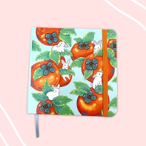 Persimmon Rabbit Sketchbook, Hardbound Sketchbook, Fruit Sketchbook, Rabbit Sketchbook, Sketchbooks, Art Book