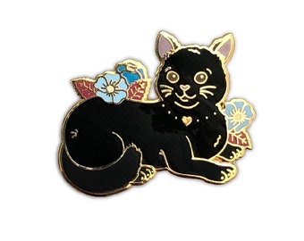 Black Cat Pin, Cat Pins, Enamel Pin, Black Cat Enamel Pin, Black Cat Pins, Enamel Pins Cat Gift, Cat Gifts, Black Cat Pins, Pet Gift