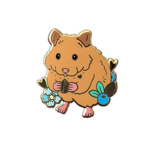 Brown Hamster Pin, Syrian Hamster, Hamster Pin, Pet Pin, Hamster Pins, Pet Pin, Pet Gift, Hamsters, Hamster Gift, Enamel Pin