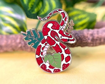 Crimson Corn Snake Enamel Pin Red Snake Enamel Pins, Red Snakes, Corn Snakes, Snake, Gift For Snake Lovers, Pet Gift, Pet Gifts, Snake Gift