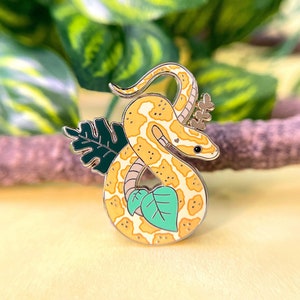 Yellow Corn Snake Enamel Pin, Yellow Snake, Snake Pin, Yellow Snake Enamel Pins, Enamel Pins, Enamel Pin, Yellow Snakes, Corn Snakes