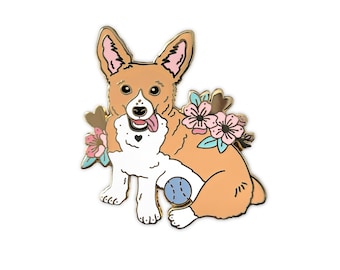 Corgi Enamel Pin, Enamel Pin, Corgi, Pembroke Welsh Corgi, Dog Pin, Dog, Dog Enamel Pin, Pet Pin, Corgi gift, Dog gift, Corgi pins, Corgis