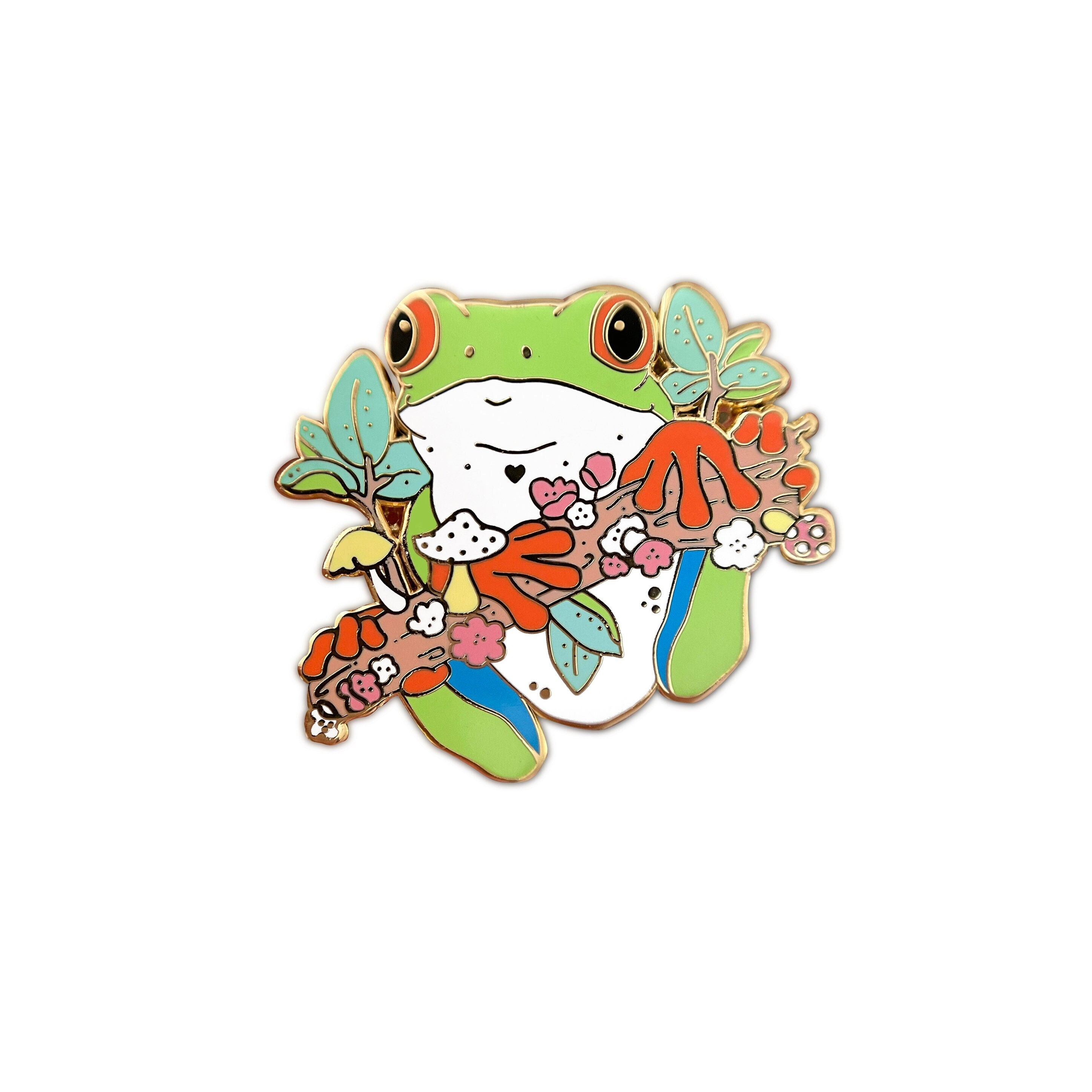 Frog with a Scarf - Enamel Pin – JelArts