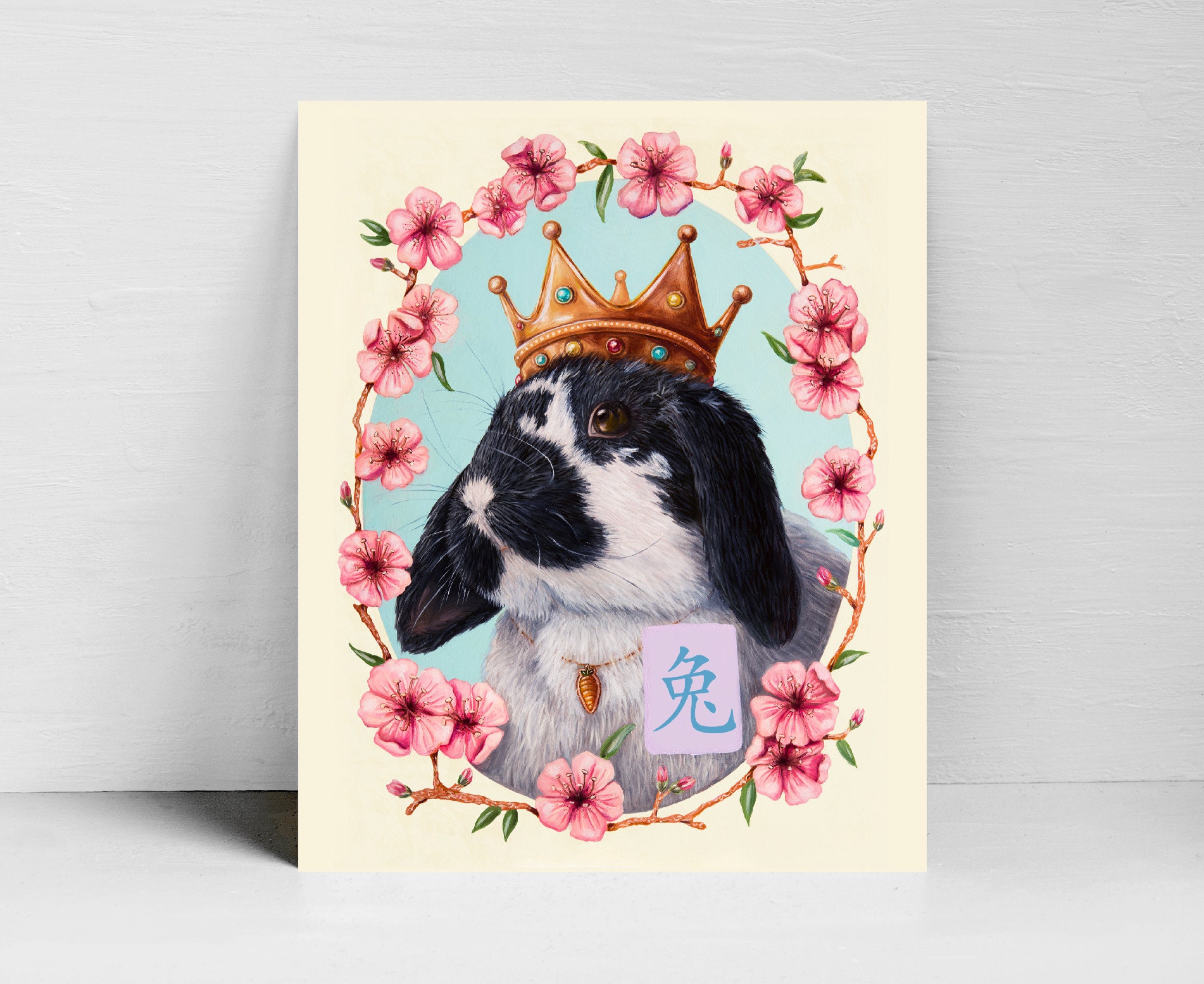 Year of the Rabbit Art Print Art print Chinese Zodiac Fine | Etsy