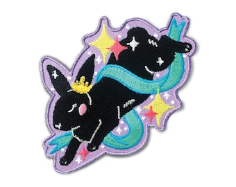 Mystical Rabbit Embroidered Iron On Patch, Rabbit Embroidered Patch, Bunny Iron On Patch, Cool Patch, Backpack Patch, Jean Jacket Patch