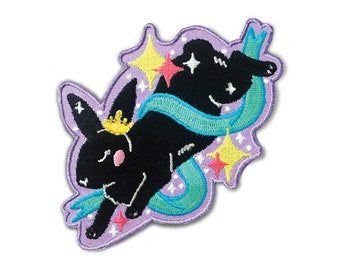 Mystical Rabbit Embroidered Iron On Patch, Backpack Patch