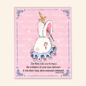Jester Rabbit Reject Evidence Fine Art Print, Rabbit Gift - 2 Versions Available