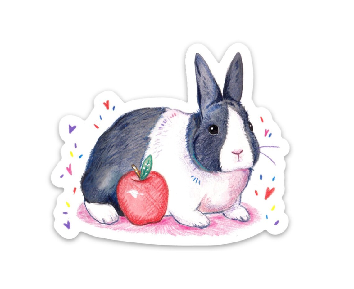 Dutch Rabbit Die Cut Sticker Die Cut Sticker Dutch Rabbit - Etsy