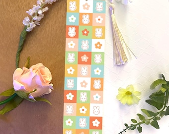 Patchwork konijn bladwijzer, kawaii bladwijzer, boekenclub, konijn bladwijzer, kawaii bladwijzer, konijn briefpapier, boekenliefhebbers, unieke bladwijzers