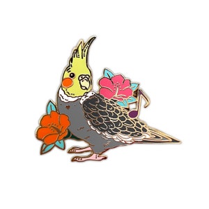 Cockatiel Pin, Cockatiel, Cockatiel Pins, Bird Pin, Bird Gift, Enamel Pin, Cockatiel Gift, Enamel Pin, Pet Bird, Pet Cockatiel