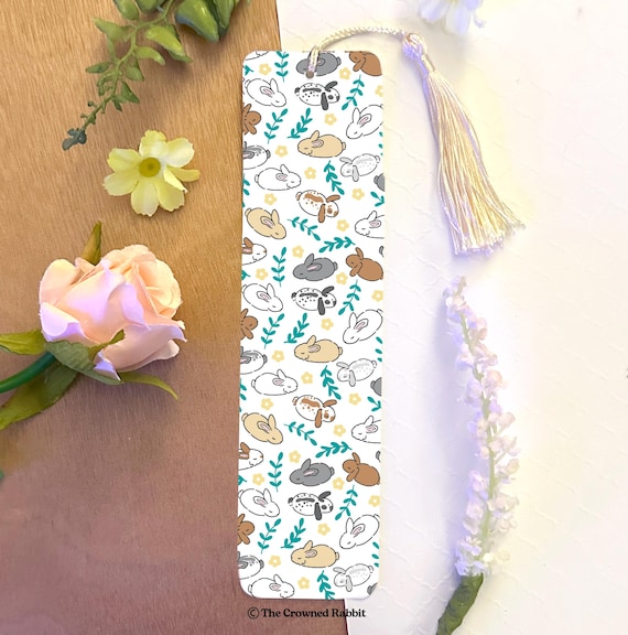 Cute Rabbit Bookmark, Handmade Bookmark, Book Club, Bunny Bookmark, Kawaii Bookmark, Rabbit Stationery, Book Lovers, Unique Bookmarks