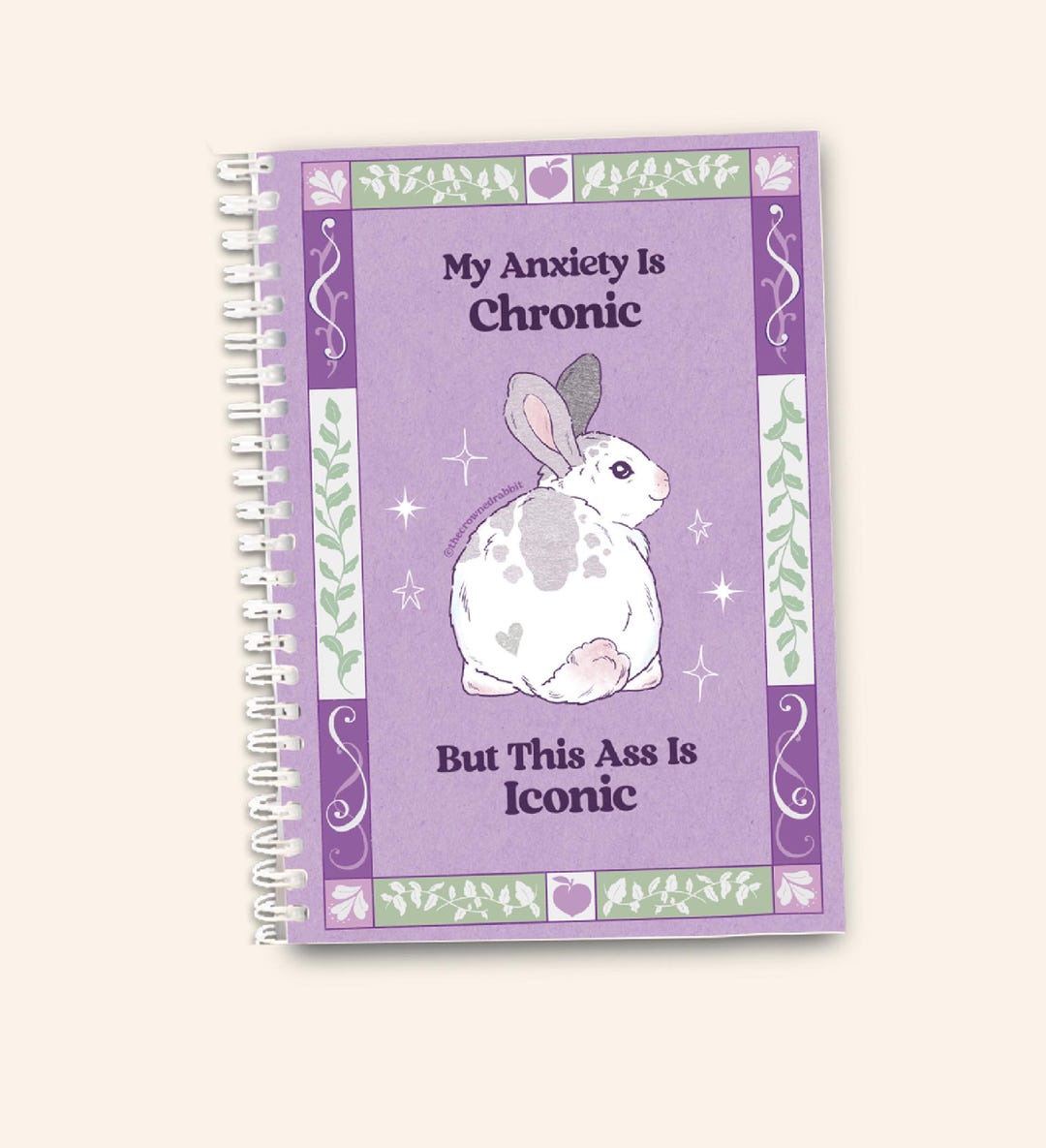 A6 Chronic Anxiety Rabbit Linked Notebook - Etsy