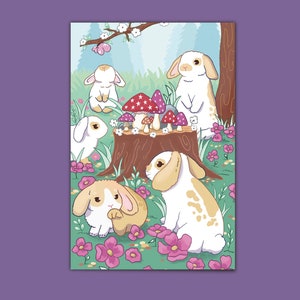 Loaf Tarot Art Print, 5x7 print, Artist Print, Tarot Print, Cute Animals, Kawaii Art, Kawaii art print, Kawaii tarot, Tarots, Kawaii Art