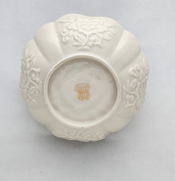 Lenox Peony Handled Basket Ivory Porcelain Gold G… - image 8