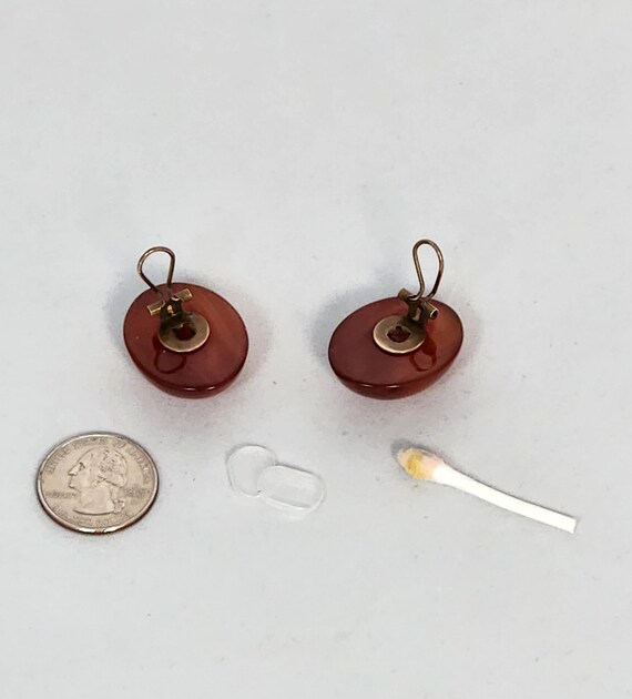 Bakelite Red Mid Century Large Translucent Oval V… - image 4