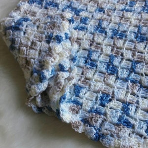Handmade Baby Blanket Blue - Baby Shower Gift