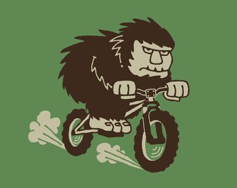 Bigfoot On A Bike Unisex Jersey Short Sleeve Tee