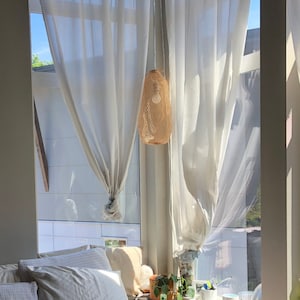 Shipped from US,medium tall shape Bamboo Lampshade Pendant Light ,Boho Lampshade,Bamboo Hanging Lampshade, Shade Only